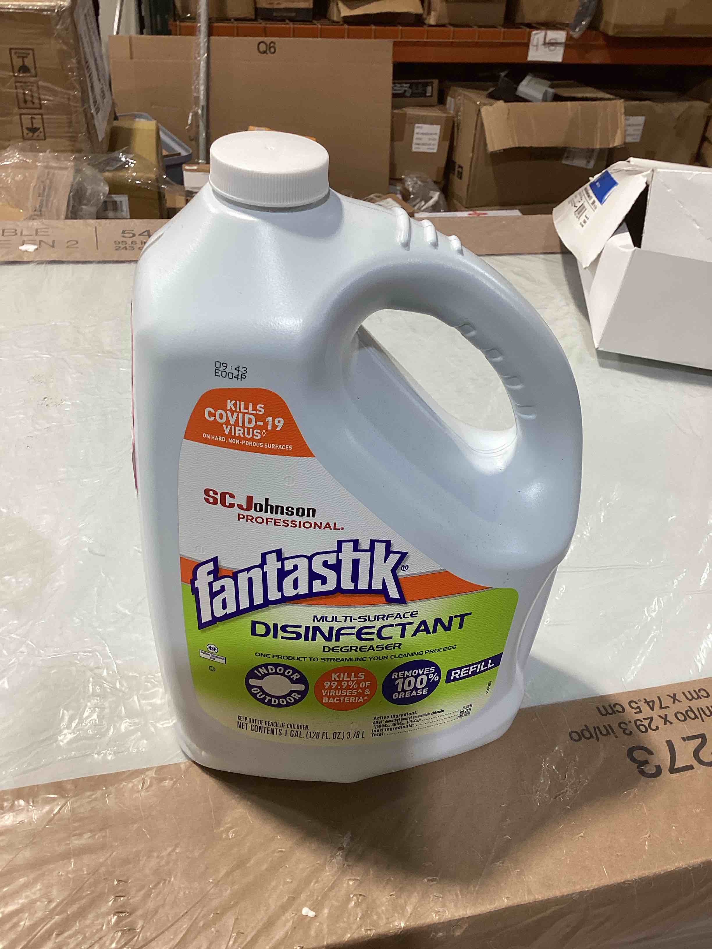 Condition photo showing New/Like New for fantastik lemon power antibacterial cleaner, 128 fl ounce 1pice