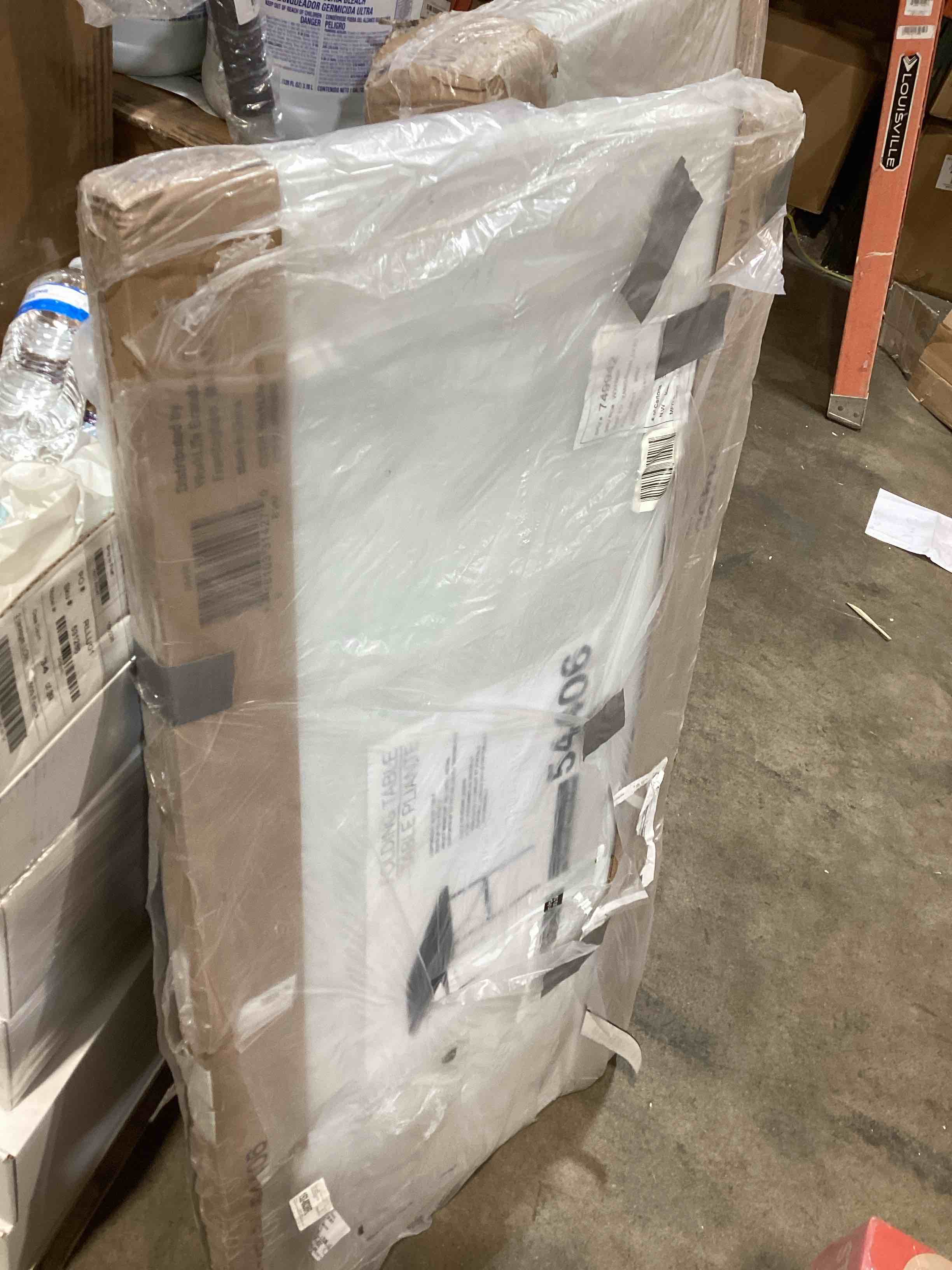 Condition photo showing Good Condition for quill brand folding table, 48l x 24w, gray granite (79203/54406), grey