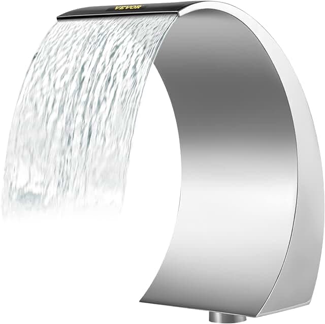 Stainless Steel Swimming Pool Fountain 11.8" Waterfall