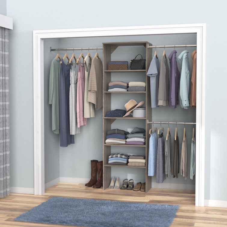 SuiteSymphony 60" W - 120" W Closet System Starter Kit Finish: Natural Gray