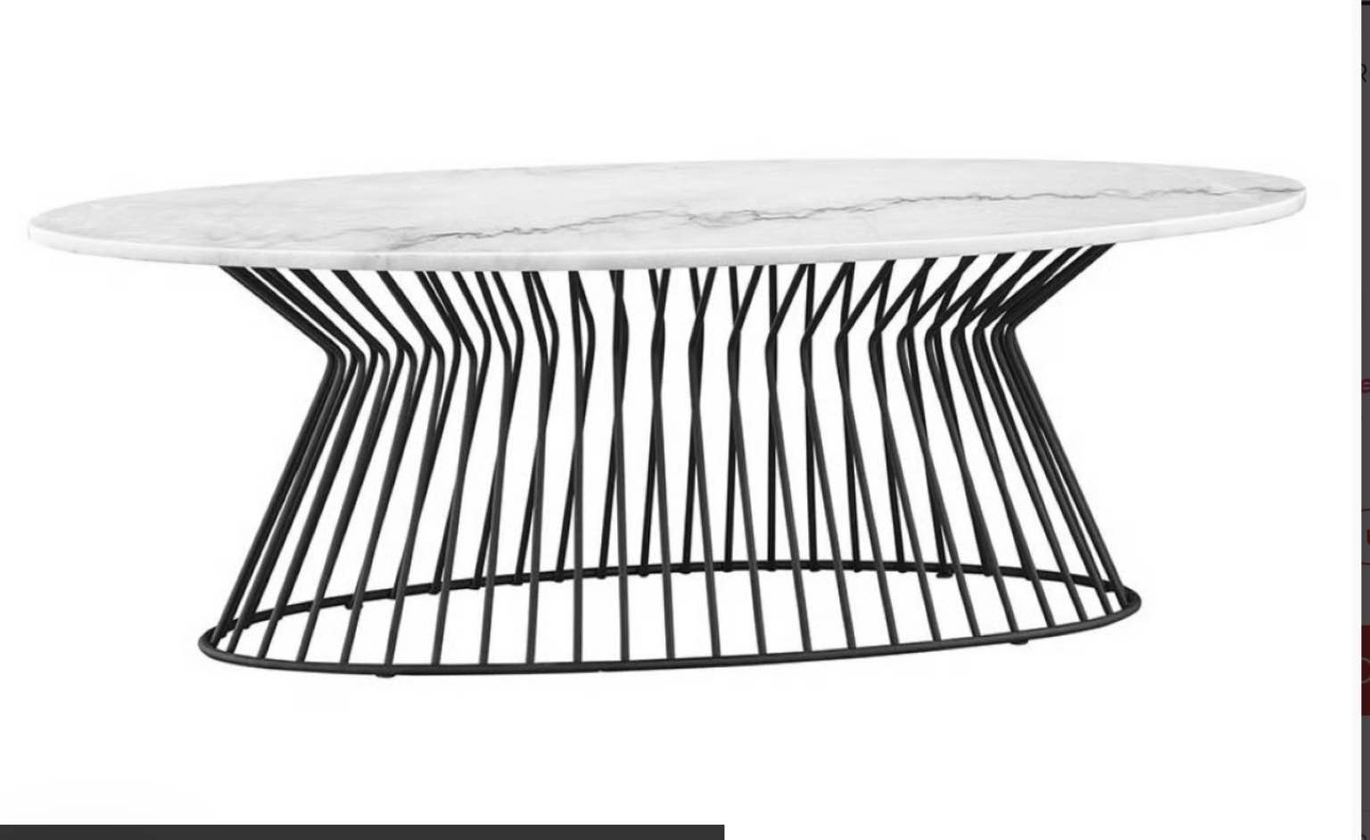 Olliix Madison Park Marbury Black White Coffee Table ( incomplete only top ))