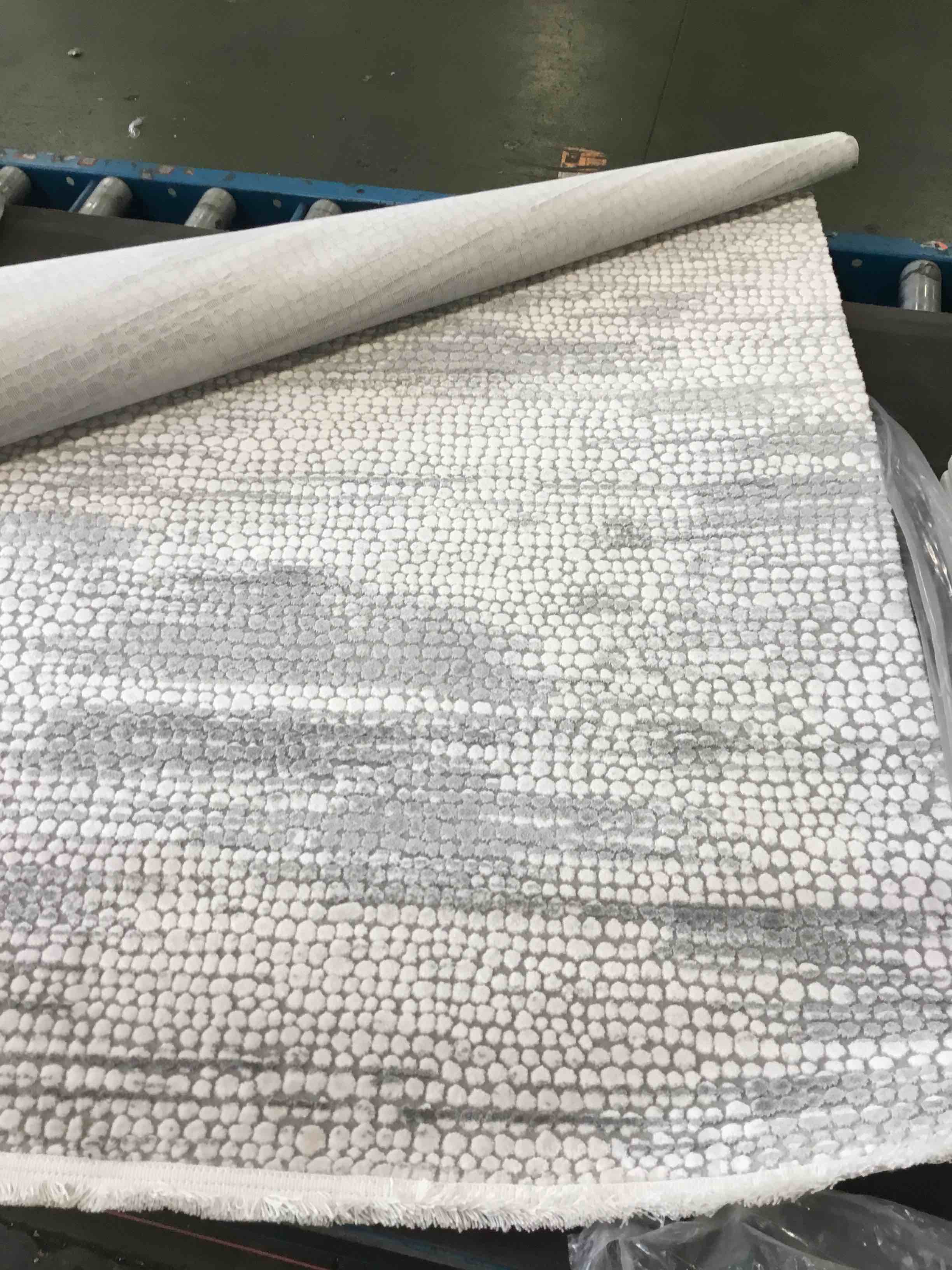 Veniece cotton area rug, gray, approximately 3’ x 5’