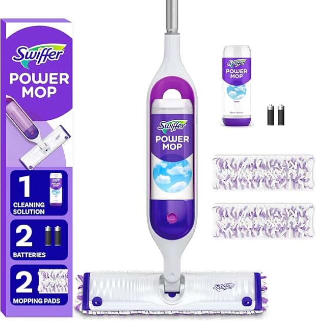 Swiffer PowerMop Multi-Surface Mop Kit for Floor Cleaning, Fresh Scent, Mopping Kit Includes PowerMo