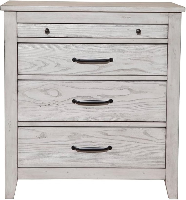 aria 1- drawer nightstand in light gray