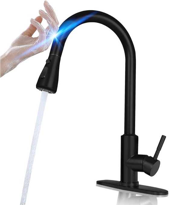 Kenya pull down sprayer touch kitchen sink faucet touch control