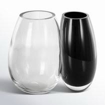 Glass Abstract Decorative Vase 2 Opening Centerpiece Vase with Clear Glass Accent, Flower Vase