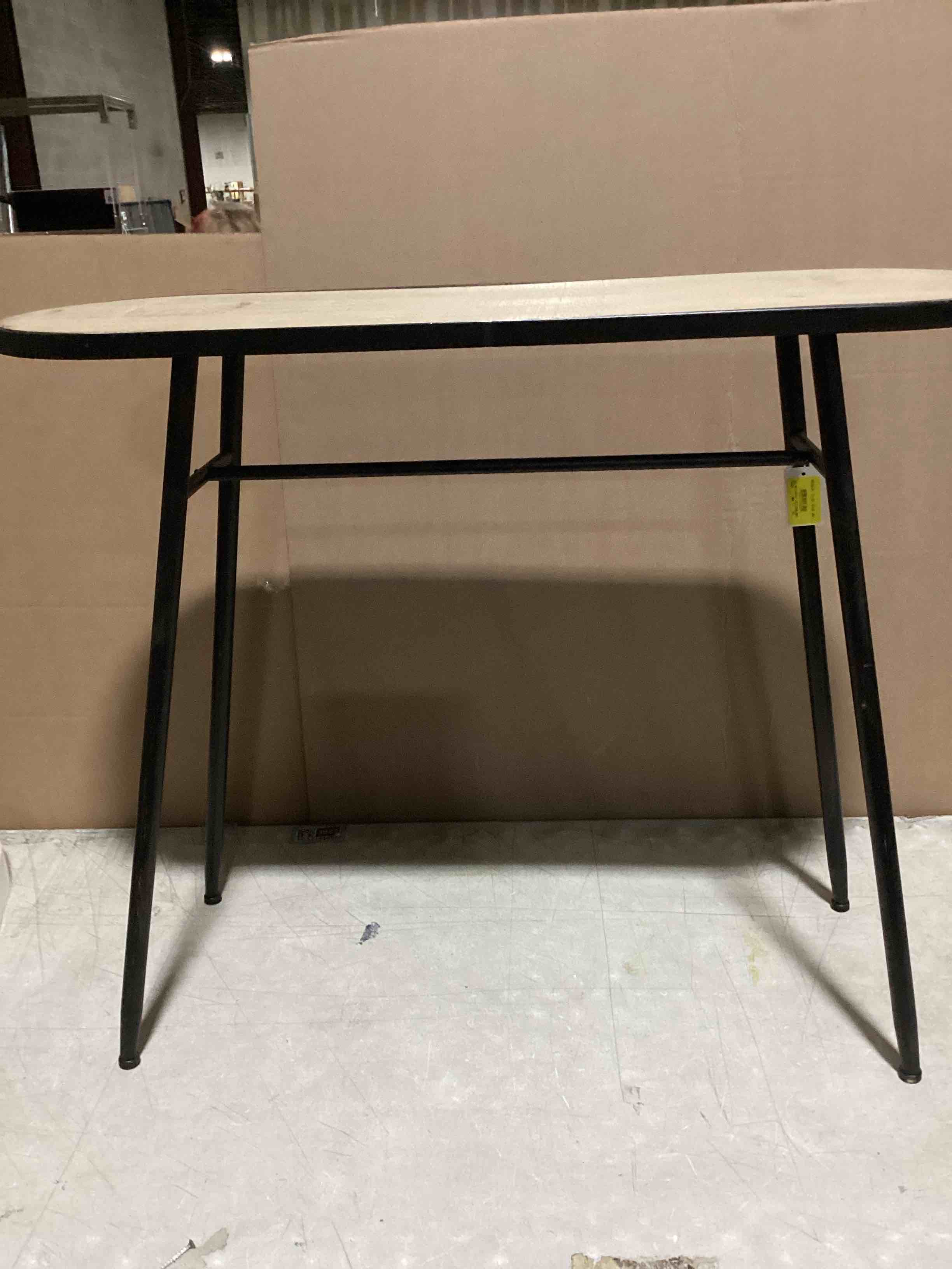 METAL WOOD CONSOLE TABLE 