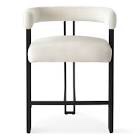 Mia 24" Modern Velvet Counter Stool with Arms (1-piece)