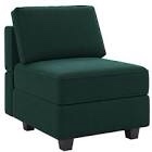 Nairobi 26.4” wide upholstered armless chair with pillow back, storage