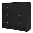 studio 3 drawer chest black