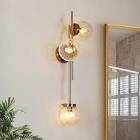 3 led long gold wall lights/ similar to stock photo