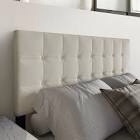 full size upholstered headboard warm grey linen 