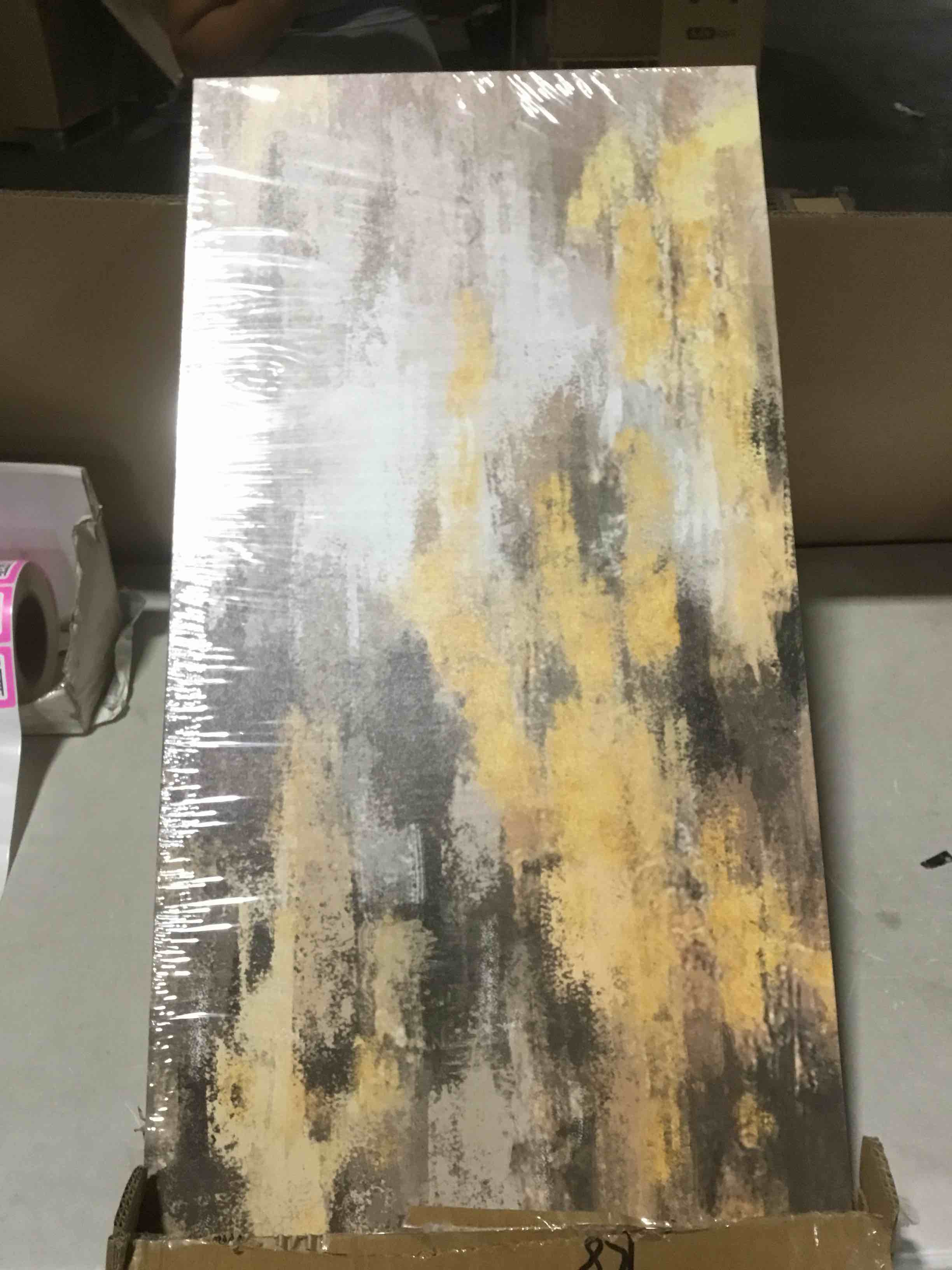 yellow and brown 3 pc canvas 