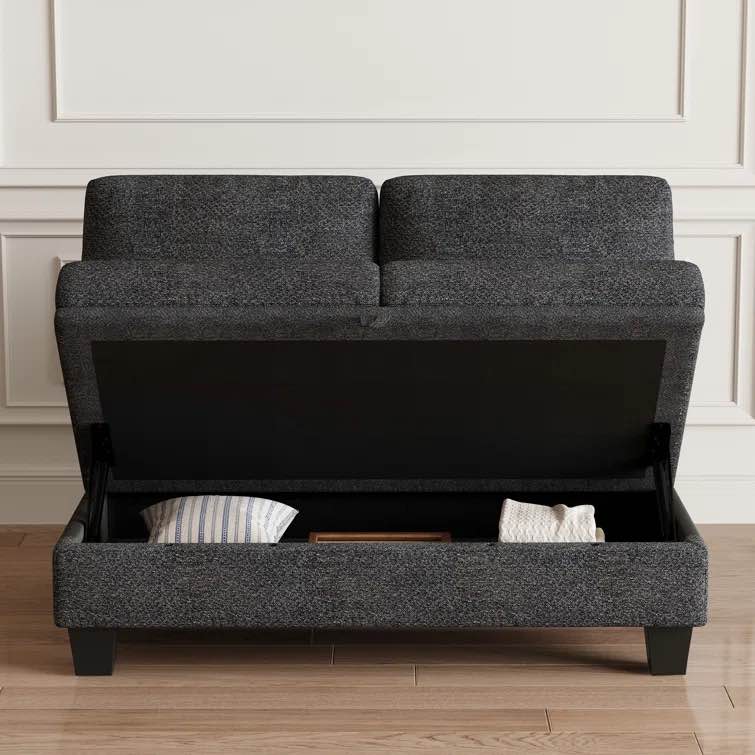 2-Seat Module For Chenille Sectional Sofa Upholstery Color: Gray