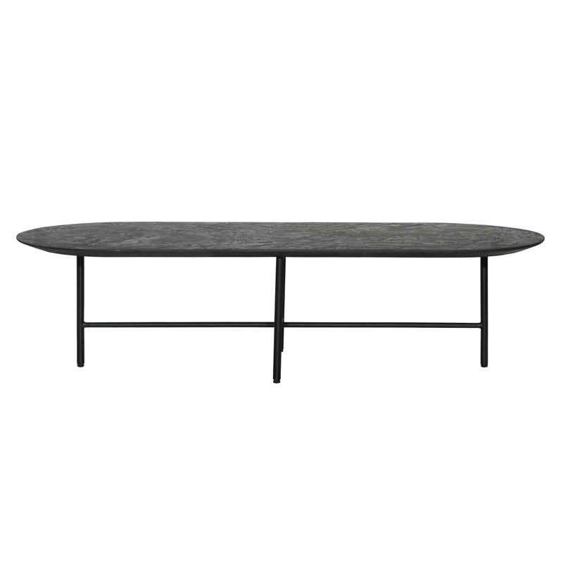 INCOMPLETE Leigh Micro Cement Coffee Table, Black