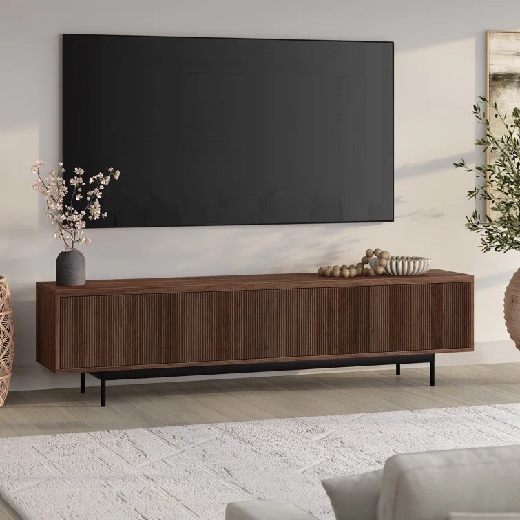 Alder White Whitman TV Stand for TVs up to 75" Color: Alder Brown