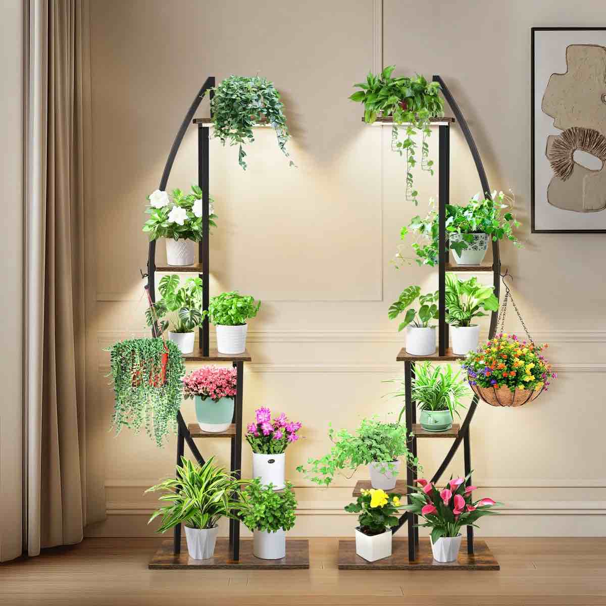 Tramiyah Plant Stand with Grow Lights and Remote Control
