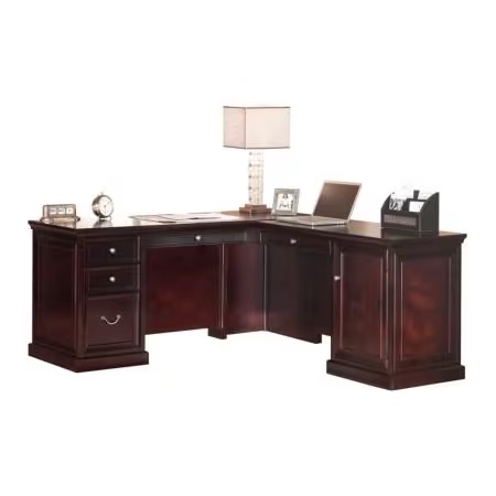 (INCOMPLETE) Martin Furniture Fulton 68" RHF L-Shaped Executive Desk in Espresso