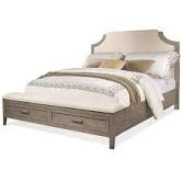 INCOMPLETE (Bench Storage Footboard only) Riverside Bedroom Upholstered 