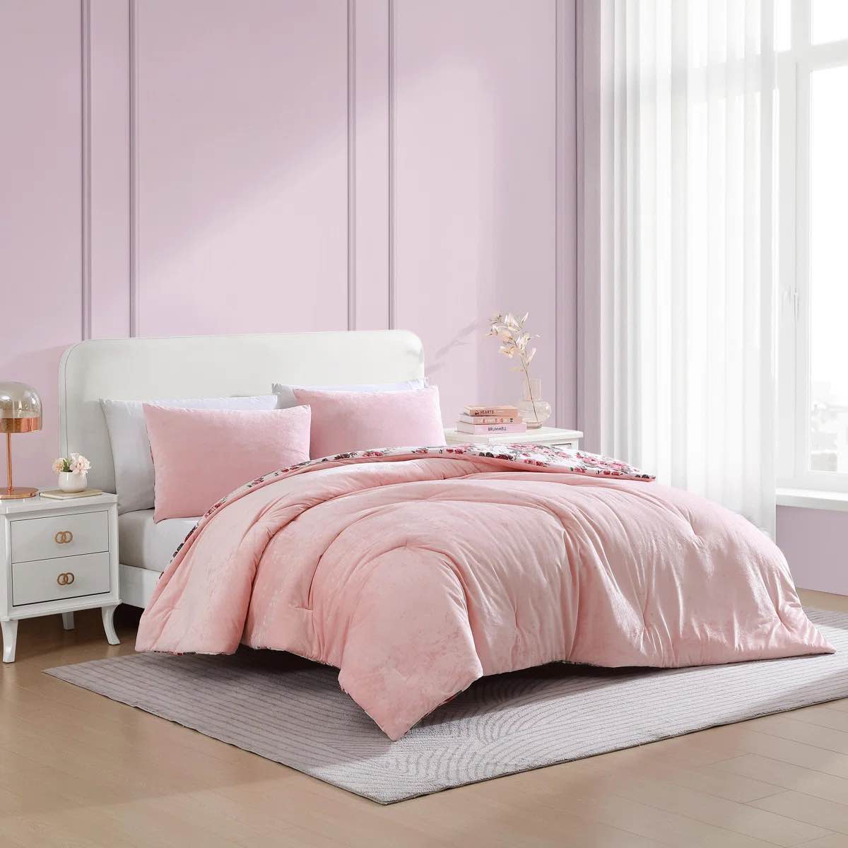 Betsey Johnson Solid Reversible Comforter Set