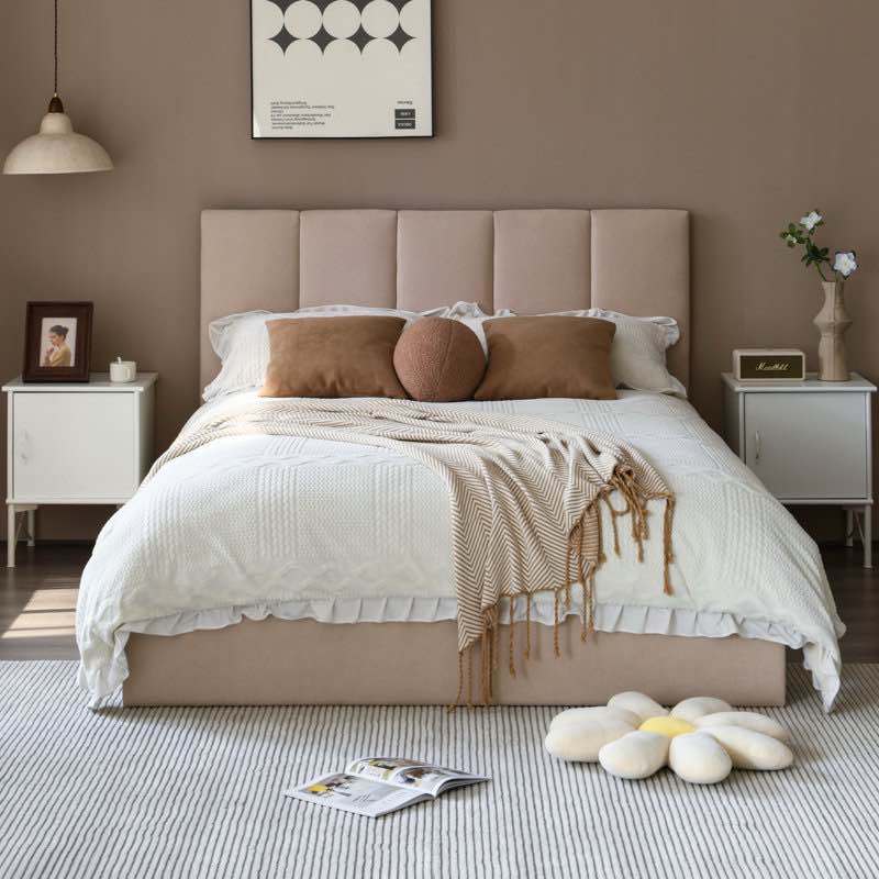 (INCOMPLETE) Hydraulic Lift Up Storage Upholstered Platform Bed Color: Cream, Size: Queen