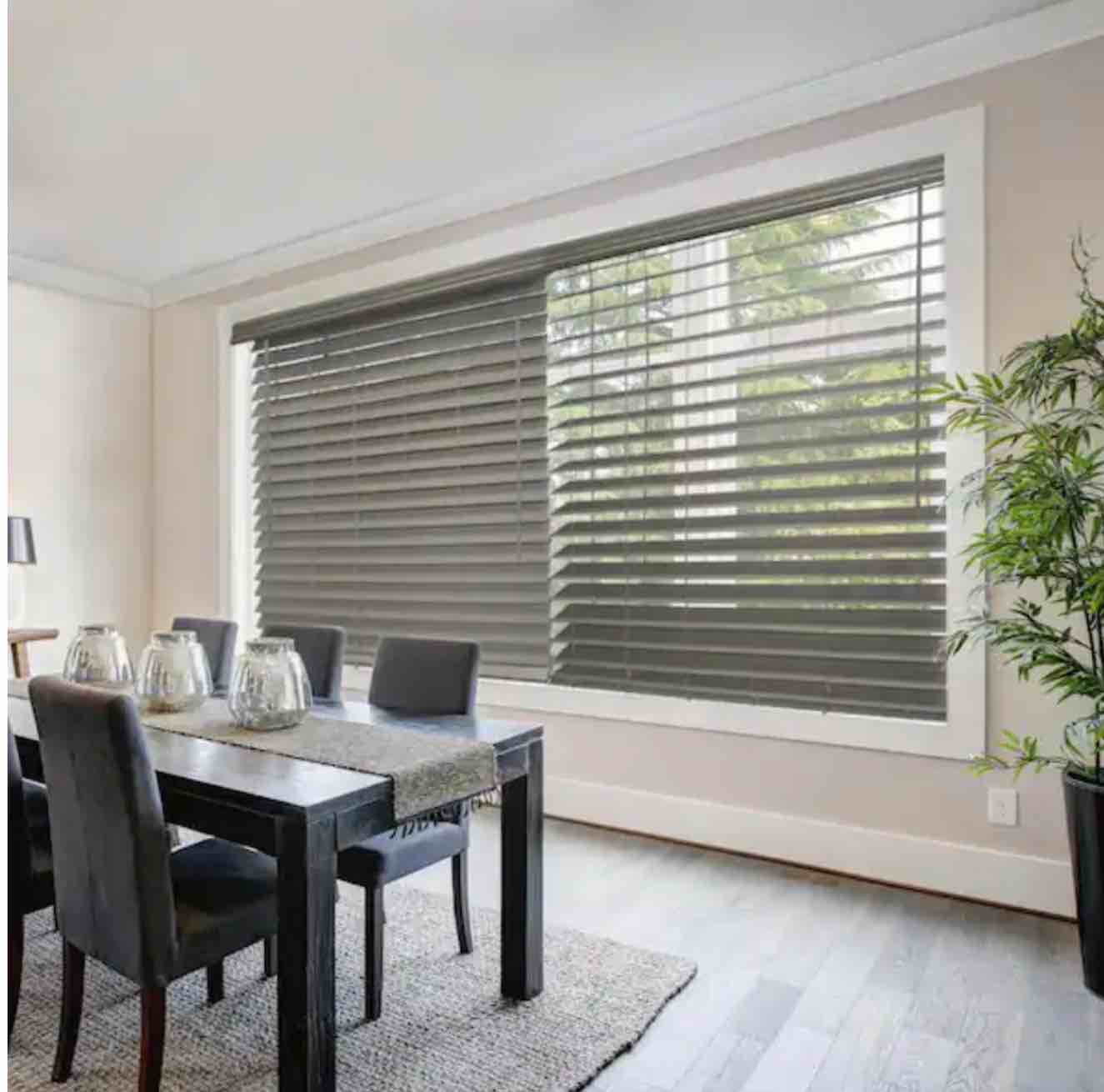 2.5” cordless premium faux wood blind 29”x48” 