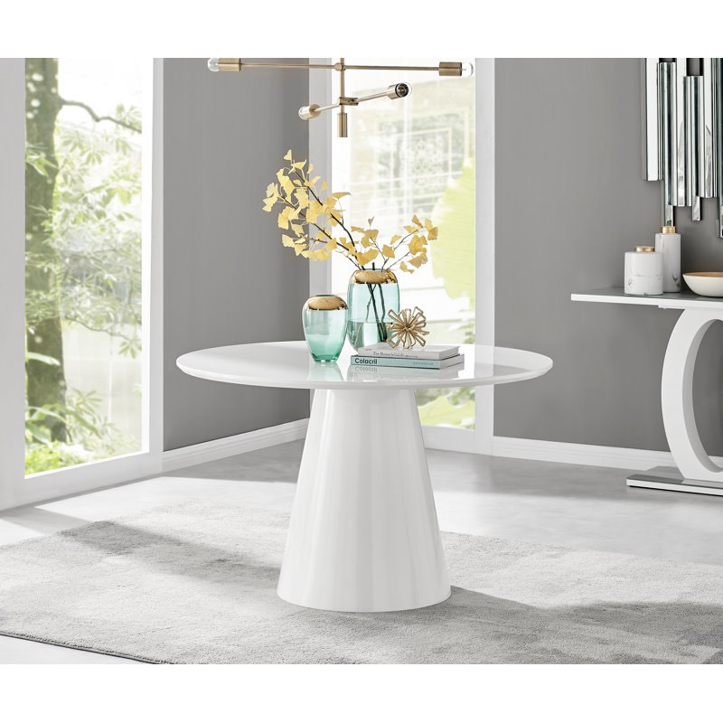 tierra statement pedestal round dining table top 