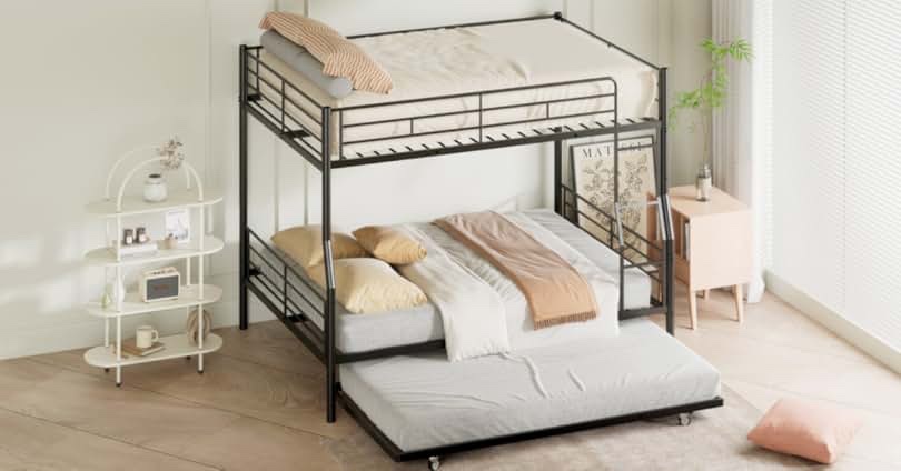 Russellville Twin over Full Steel L-Shaped Bunk Beds with Built-in-Desk by Mason & Marbles Color: Black