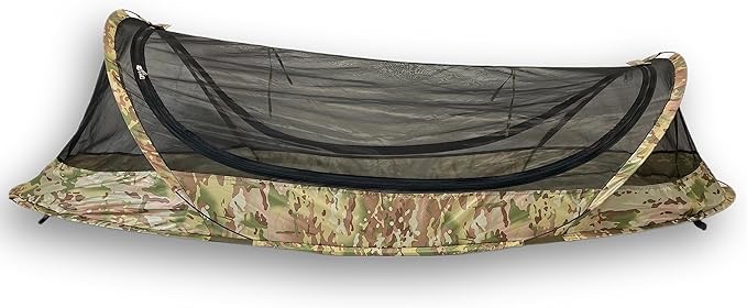 usgi industries bivy tent | lightweight single person sleeping net system for outdoors, camping, survival, hiking, backpack | mesh protection