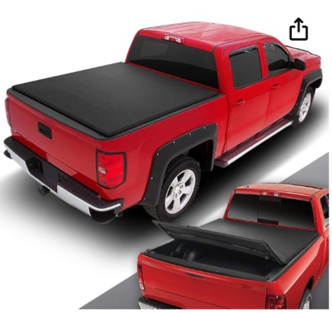 DNA MOTORING Truck Bed Soft Tri-Fold Adjustable Tonneau Cover Compatible with 2004-2015 Titan 5'7" Fleetside / Styleside Bed, TTC-TRISOFT-047
