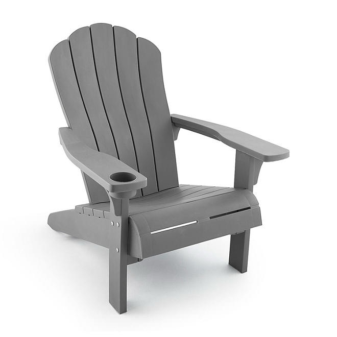 Keter Everest Adirondack Chair with Integrated Cupholder