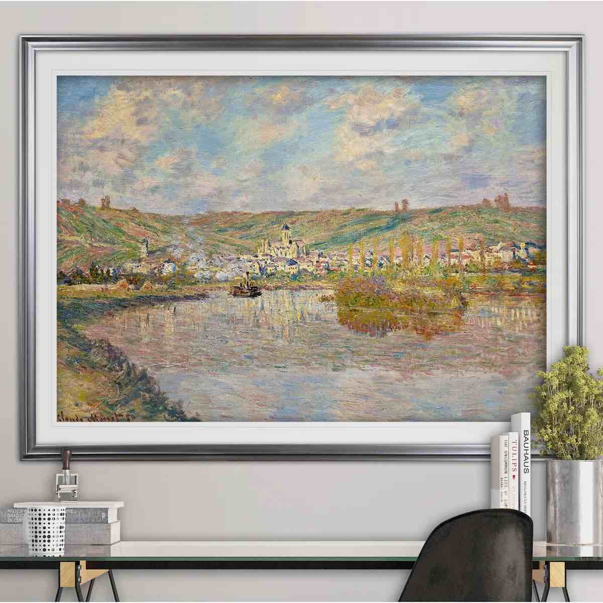 'Late Afternoon in Vetheuil' by Claude Monet Print (31”H x 43” W x 1.5”)