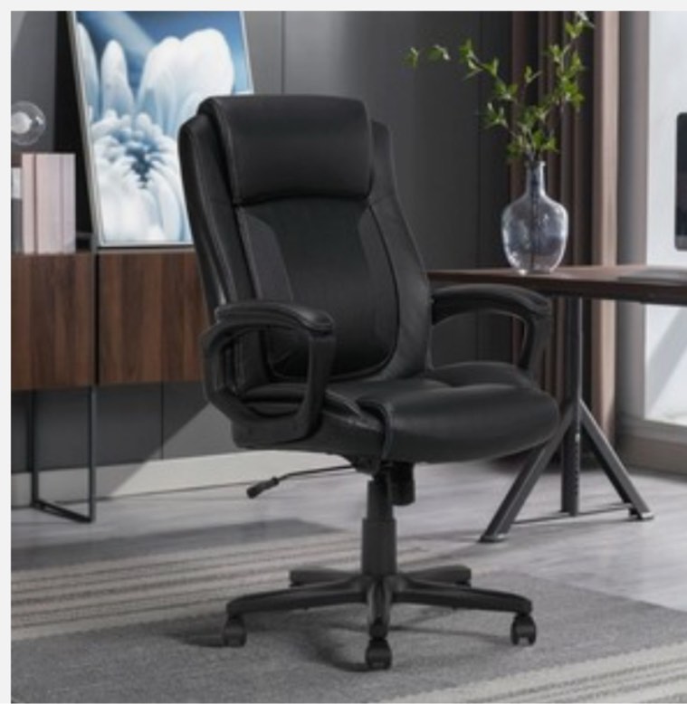 Serta Mid-Back Office Chair With Mesh Accents And Memory Foam, Black. ( 2 pieces for pickup) 