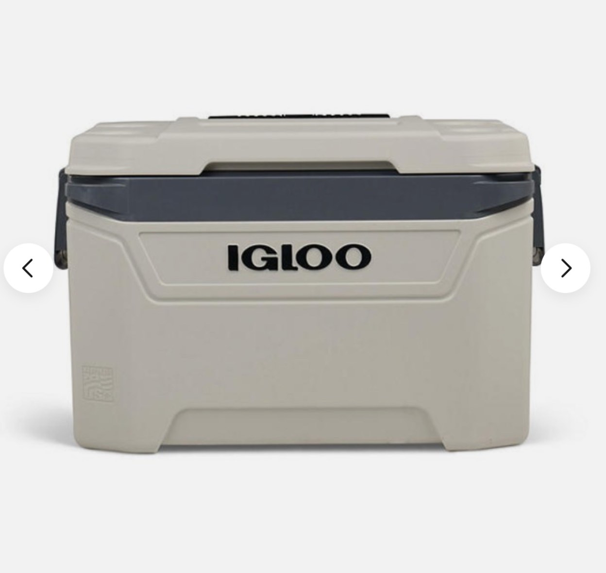 Igloo 35140 60-Quart Sunset Roller Cooler, Bone White/Gray