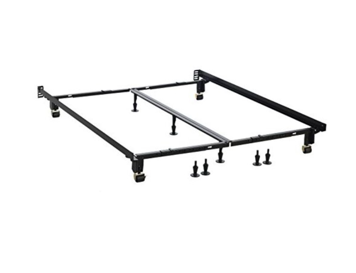 Serta Stable-Base Ultimate Bed Frame "One Size Fits All" Universal - Twin/Full/Queen/California King/Eastern King, 7.5" high, Center Support - 7 Legs with Rug Rollers and Glides.