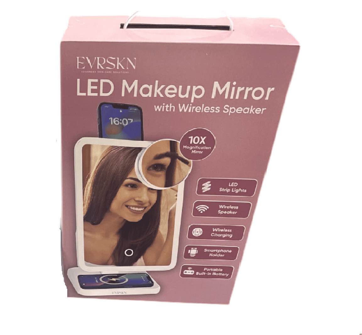 EVRSKN LED Makeup Mirror with a built-in wireless speaker