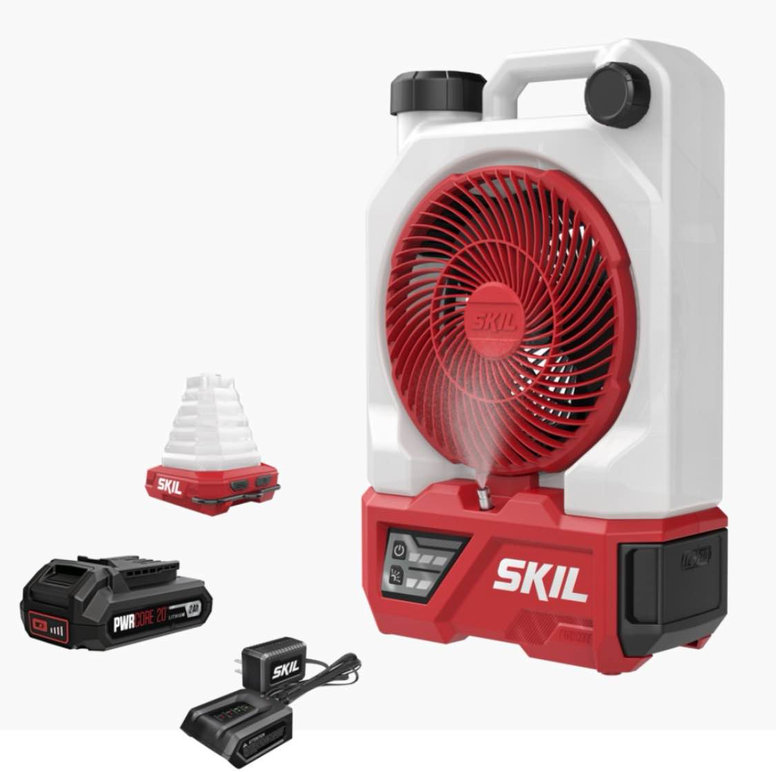 12V/20V 7 In. Misting Fan and Collapsible Lantern Combo, 20V Kit