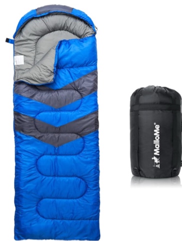 MalloMe Sleeping Bags for Adults Cold Weather & Warm - Backpacking Camping Sleeping Bag for Kids 10-12, Girls, Boys - Lightweight Compact Camping Essentials Gear Accessories Hiking Sleep Must Haves 0-45°F XL Winter - Green