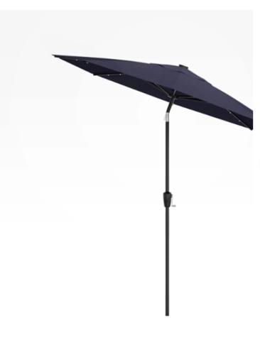 Above 10' Patio Market Umbrella with Solar LED Lights