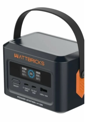 wattbricks energy 120-watt peak with 99.2whr portable power station