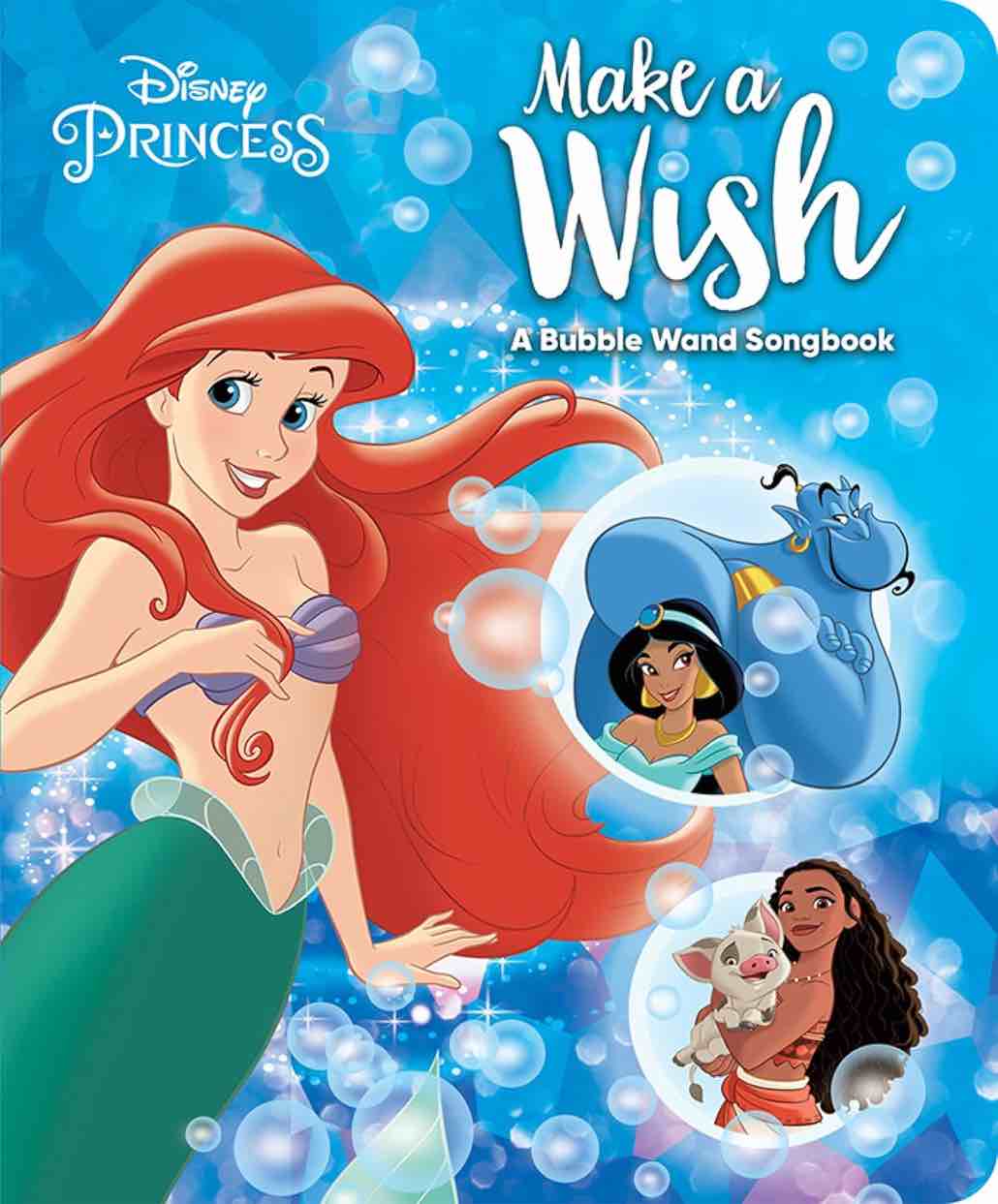 ( incomplete/ only one ) Disney Princess Ariel, Moana, and More! – Make a Wish - Bubble Wand Songbook - Toy Bubble Wand Plays 5 Songs - PI Kids