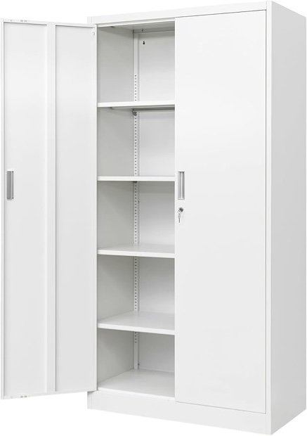 Searra Metal Garage Storage Cabinet with Lockable doors 72" H x 38"