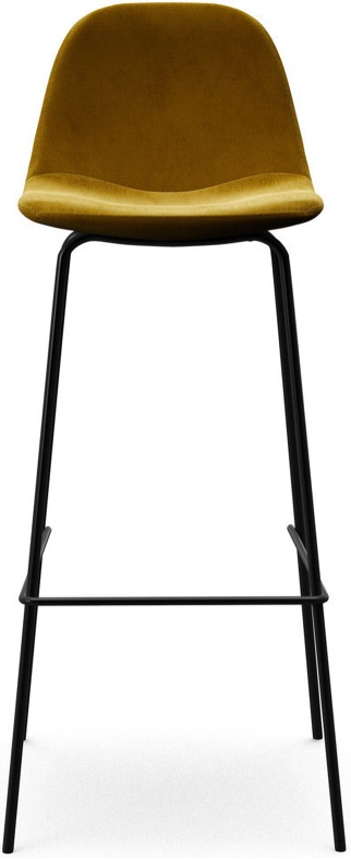 AE9013-BAR Maxine Velvet Bar Height Stools Set of 2  in Brown.