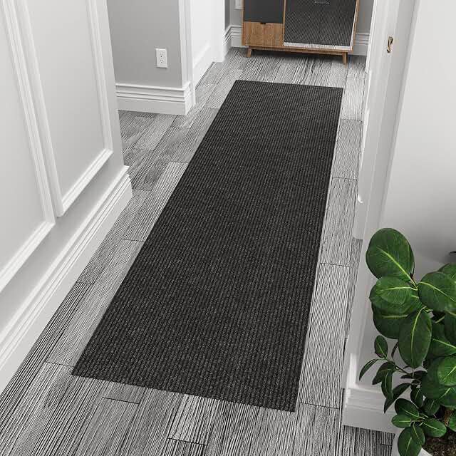 Aafreen Machine Woven Anthracite Rug 2’8” x 9’10”