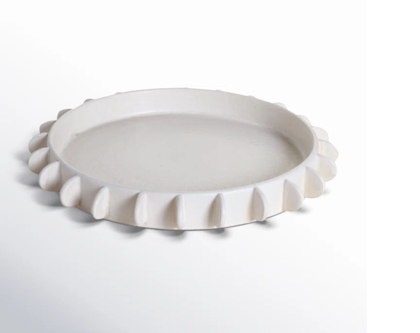 2.25" H x 22" W x 22" D Archbold Ceramic Tray