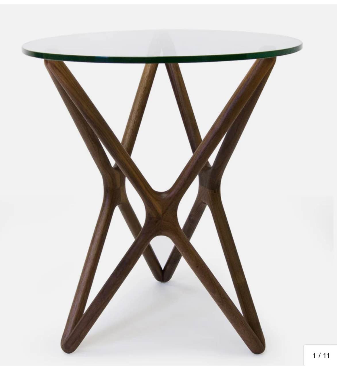 walnut Starlight Side Table only top  22”