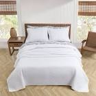 Tommy Bahama Raffia Solid Cotton Reversible Quilt Set