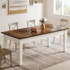 Dining Table For 4-6 People, 62-Inch Rectangular Kitchen Table With Solid Wood Legs