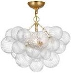 Catalyna Bubble Ball Semi Flush Mounting Ceiling Light Fixtures, Dia 24"