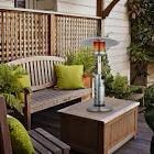 Portable 11,000 BTU Propane Gas Patio Heater & Fire Pit Table Outdoor Tabletop Heater With Pilot Light Ideal For Backyard And Patio